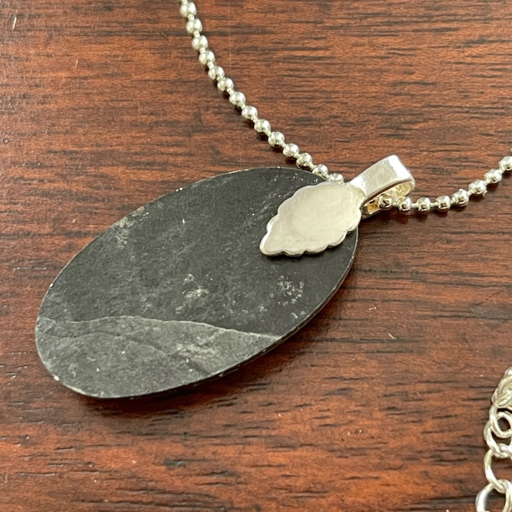 Natural Arizona turquoise sterling silver pendant necklace - Picture 4 of 8